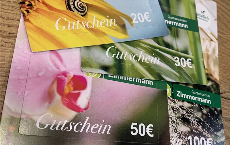 Unsere Gutscheine von Gartencenter Zimmermann sind immer eine gute Idee