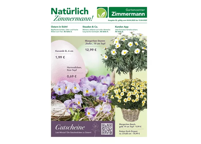 Natürlich Zimmermann 04.04. - 13.04. Natürlich Zimmermann 04.04. - 13.04.